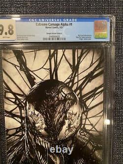 Extreme Carnage Alpha #1 Cover C CGC 9.8 Virgin Black and White Mico Suayan