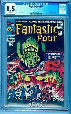 FANTASTIC FOUR 48 49 50 CGC 8.5 WHITE PPS 1st SILVER SURFER GALACTUS 3 BOOKS