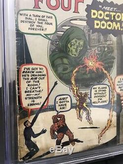 FANTASTIC FOUR #5 CGC. 5 OFF WHITE PAGES 1st DOCTOR DOOM See Graders Notes