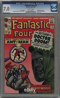 Fantastic Four #16 Cgc 7.0 Off-white Pages Marvel Comics 1963