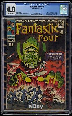 Fantastic Four (1961) #49 CGC 4.0 Blue Label Off-White Pages 1st Full Galactus