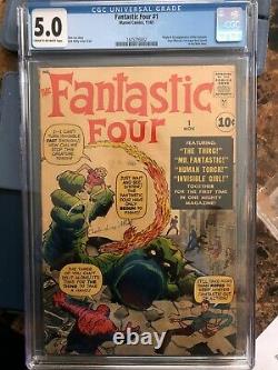 Fantastic Four #1 CGC 5.0 / OFF-WHITE WHITE pages / THE Marvel Silver Age Key