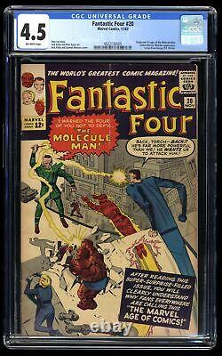 Fantastic Four #20 CGC VG+ 4.5 Off White 1st Appearance Molecule Man! Marvel