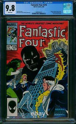 Fantastic Four #278? CGC 9.8 WHITE Pages? Doctor Doom Marvel Comic 1985