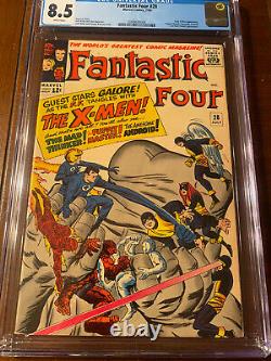 Fantastic Four #28 7/64 Cgc 8.5 White Pages Early X-men Crossover High Grade Key