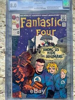 Fantastic Four # 45 CGC 8.0 OWithWhite pages cbcs 1st appearance of the Inhumans