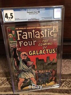 Fantastic Four 48 CGC 4.5 White Pages! 1st Silver Surfer Classic Hot (xCBCS)