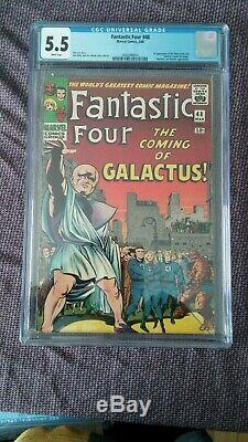 Fantastic Four 48 CGC 5.5 First Appearance Of Silver Surfer Galactus WHITE PAGE