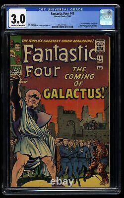 Fantastic Four #48 CGC GD/VG 3.0 Off White to White 1st Galactus Silver Surfer