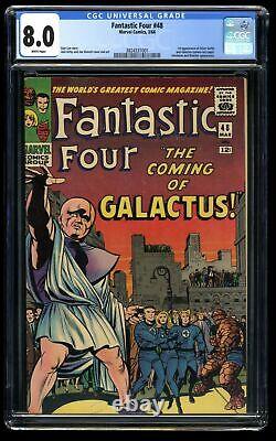 Fantastic Four #48 CGC VF 8.0 White Pages 1st Galactus Silver Surfer