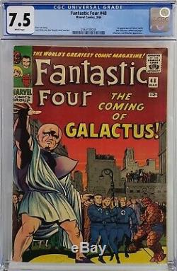 Fantastic Four #48 Cgc 7.5 1st Silver Surfer Galactus White Pages Never Pressed