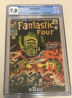 Fantastic Four 49 CGC 7.0 1st Full Galactus Rare White Pages Hot Marvel Key