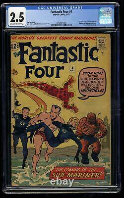 Fantastic Four #4 CGC GD+ 2.5 Off White to White 1st Silver Age Sub-Mariner