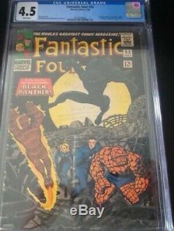 Fantastic Four 52 CGC 4.5 White Pages! First Black Panther
