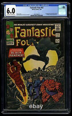 Fantastic Four #52 CGC FN 6.0 Off White to White 1st Black Panther