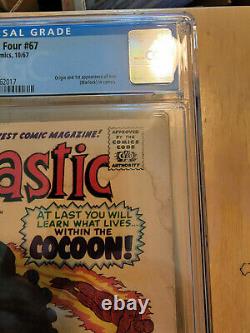 Fantastic Four #67 Cgc 3.0 Off-white To White Pages 1st & Origin Of Him