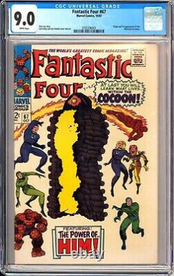 Fantastic Four #67 Cgc 9.0 White Pages 1st Appearance Of Him (adam Warlock)