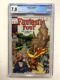 Fantastic Four 84 CGC 7.0 Doctor Doom! Kirby 1969 Marvel OW to White Pages