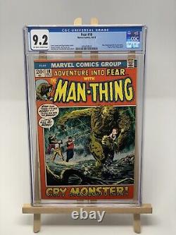 Fear #10 (1972) Marvel CGC 9.2 Off-White Man-Thing begins first solo series