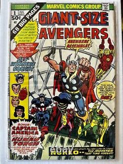 GIANT-SIZE AVENGERS #1 CGC 9.2 WHITE PAGES MARVEL (1974) Beautiful