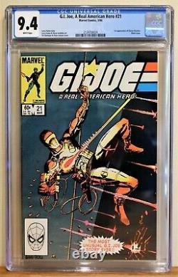 G. I. JOE #21 CGC 9.4 WHITE PAGES 1st App. Of STORM SHADOW SILENT ISSUE