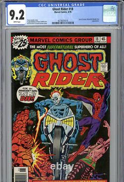 Ghost Rider #18 (1976) Marvel CGC 9.2 White Spider-Man