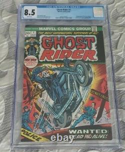 Ghost Rider #1 1973 CGC 8.5 1st App Son of Satan Daimon Hellstrom White Pages