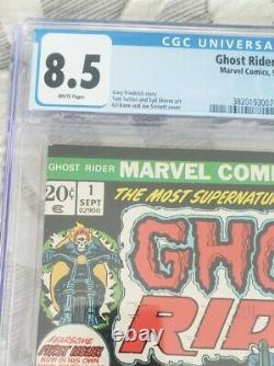 Ghost Rider #1 1973 CGC 8.5 1st App Son of Satan Daimon Hellstrom White Pages