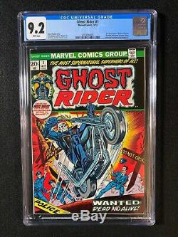 Ghost Rider #1 CGC 9.2 (1973) 1st app of the Son of Satan WHITE Pages