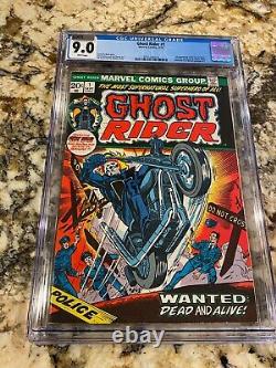 Ghost Rider #1 Cgc 9.0 Cva Exceptional Rare White Pages Looks Nicer! Hot Book