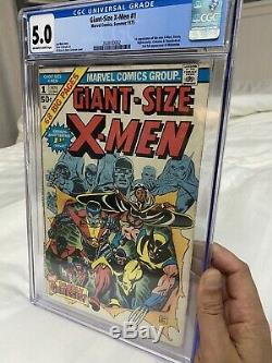Giant Size X-men 1 CGC 5.0 off white to white pages 2nd WOLVERINE appearance CGC