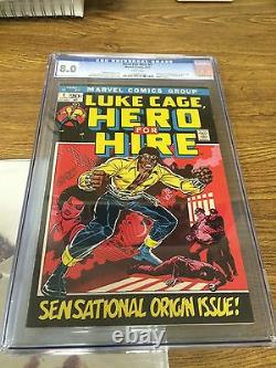 Hero For Hire #1 1st App Luke Cage & Diamondback Cgc 8.0 White Pages