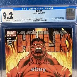Hulk #1 CGC 9.2 White Pages 1st Appearance of Red Hulk Ed McGuinness Direct