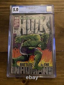 Hulk Annual 1 Cgc 5.0 Owithwhite Pages Marvel Steranko
