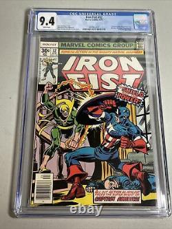 IRON FIST #12 CGC 9.4 White Pages CAPTAIN AMERICA Appearance MARVEL 1977