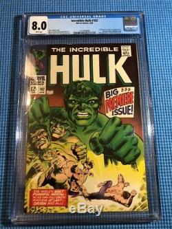 Incredible Hulk #102 CGC 8.0 White Pages Premiere Issue Origin Retold