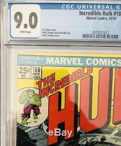 Incredible Hulk 180 CGC 9.0 White Pages Beauty 1st Wolverine