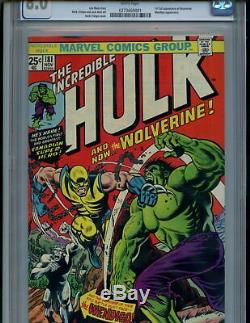 Incredible Hulk #181 (1974) 1st Full Appearance Wolverine CGC 8.0 VF White Pages