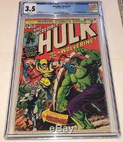 Incredible Hulk #181 1st full appearance WOLVERINE 1974 CGC 3.5 white pages