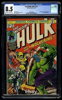 Incredible Hulk #181 CGC VF+ 8.5 Off White to White 1st Wolverine