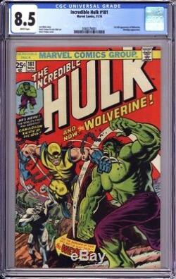 Incredible Hulk 181 Cgc 8.5 White Pgs 1st App Wolverine! Beautiful Centering