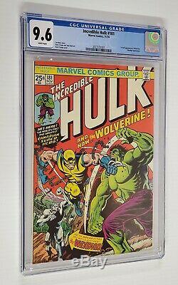 Incredible Hulk #181 Cgc 9.6 1st Wolverine White Pages