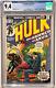 Incredible Hulk #182 (1974) Cgc 9.4 White Pages Wolverine Cameo Marvel