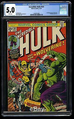Incredible Hulk (1968) #181 CGC VG/FN 5.0 White Pages Marvel Comics