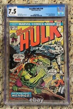 Incredible Hulk (1974) #180 CGC VF- 7.5 White Pages 1st Cameo Wolverine