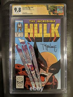 Incredible Hulk #340 CGC 9.8 White Pages SS Signed Todd McFarlane Custom Label