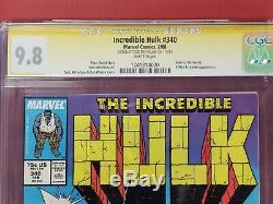 Incredible Hulk #340 cgc 9.8 White pages signed Todd McFarlane Wolverine