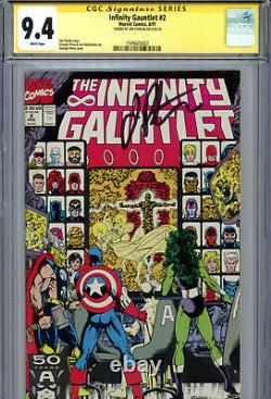 Infinity Gauntlet #2 (1991) Marvel CGC 9.4 White Signed by Jim Starlin
