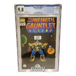 Infinity Gauntlet #4 1991 graded CGC 9.8 White Pages Marvel Comic Book MCU key
