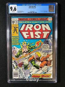 Iron Fist #14 CGC 9.6 (1977) 1st appearance of Sabertooth WHITE Pages
